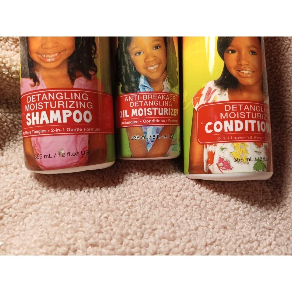 African Pride Dream Kids Olive Miracle Shampoo Conditioner Oil Moisturizer 3pk